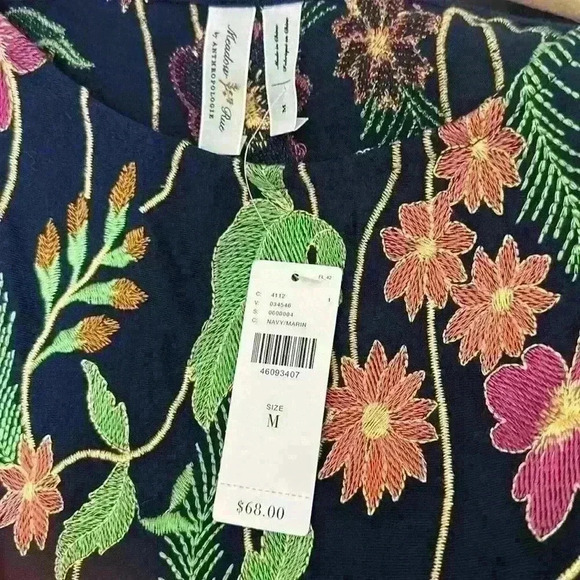 NWT Anthropologie Cartegenia Embroidered Stretchy tank Item# 9F - Picture 6 of 6